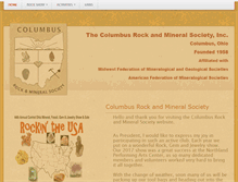 Tablet Screenshot of columbusrockandmineralsociety.org